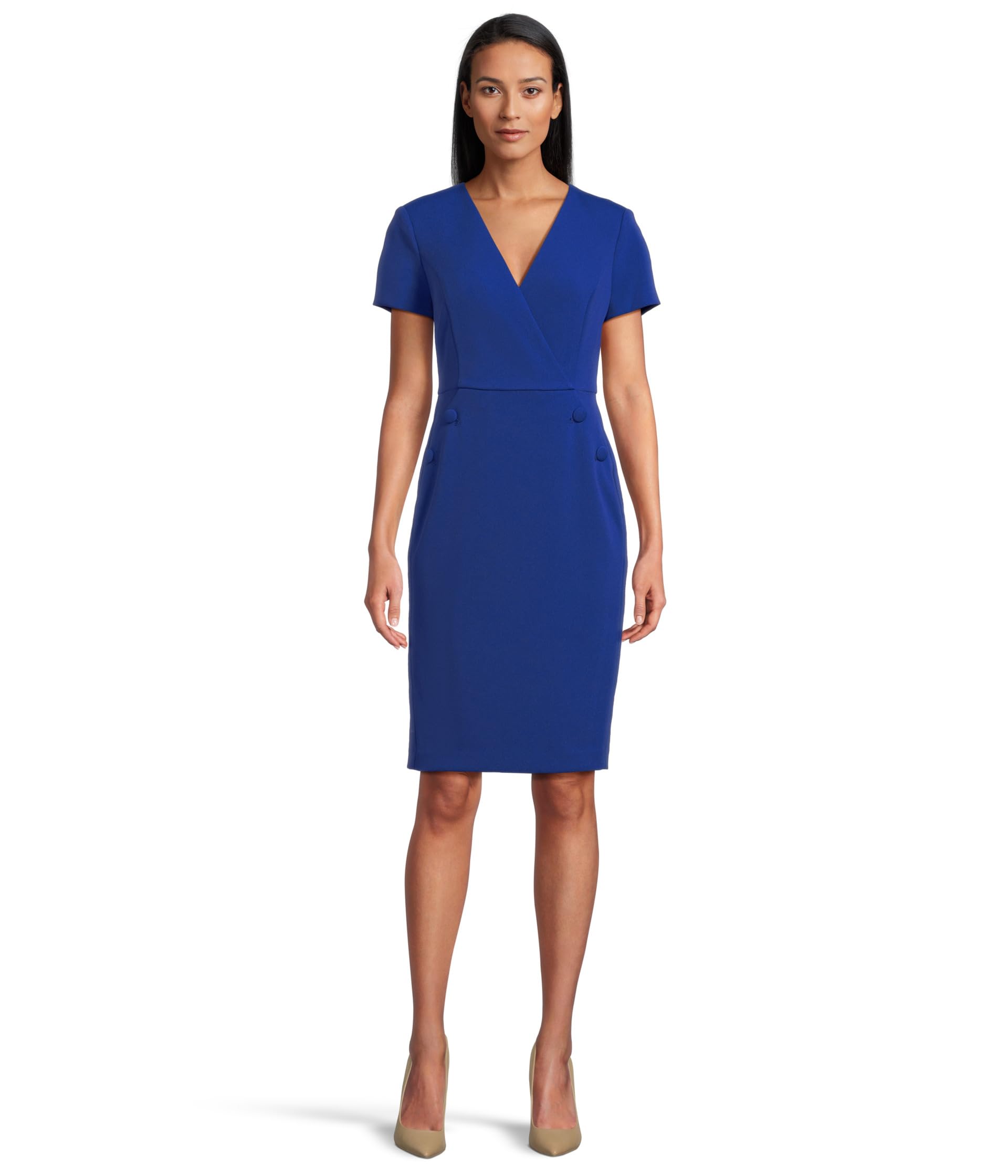 

Платье Calvin Klein Short Sleeve Button Sheath, Regatta
