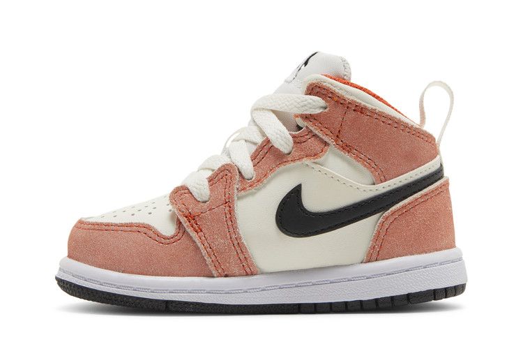 Кроссовки Air Jordan Air Jordan 1 Mid SE TD 'Orange Suede', оранжевый — фото 4
