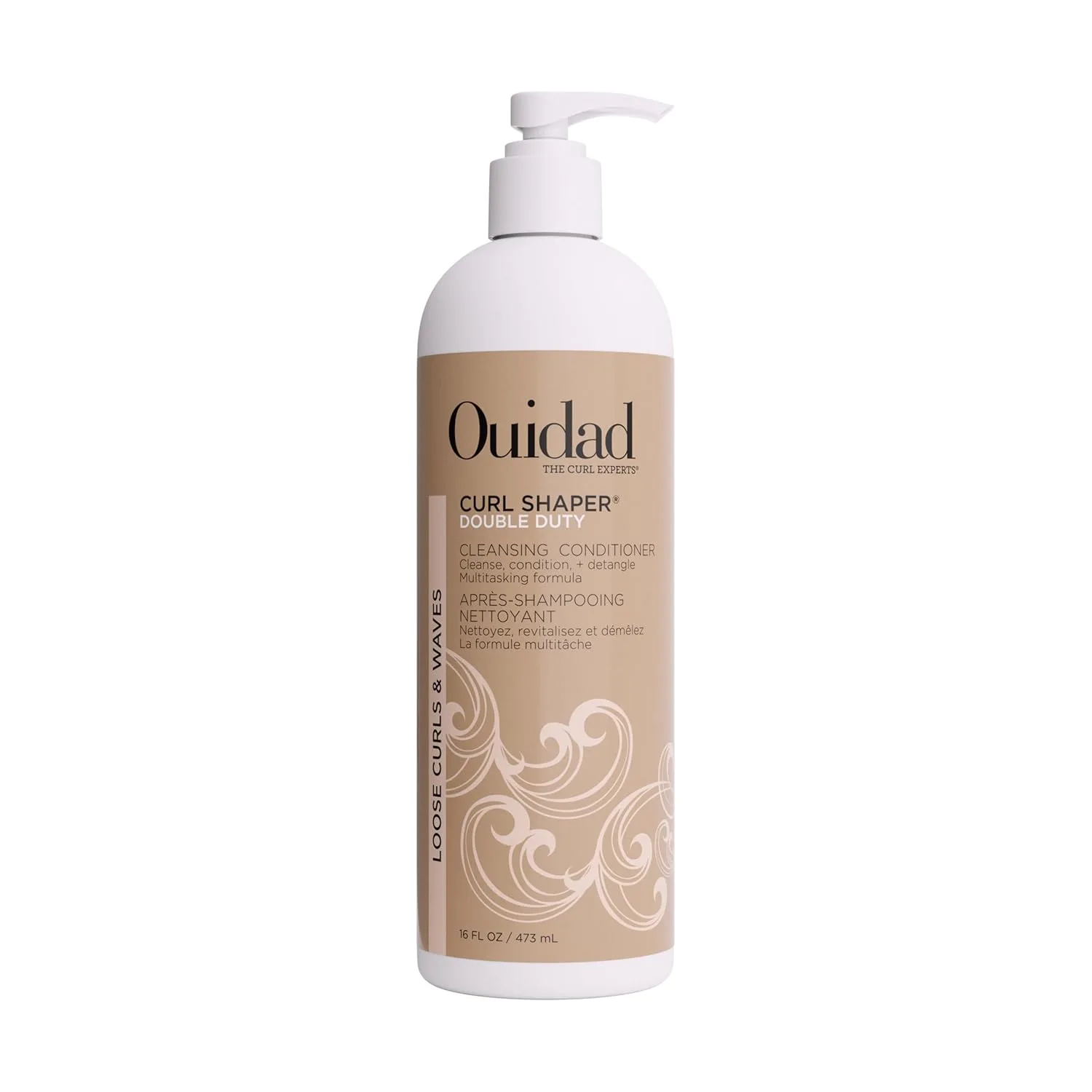 Ouidad Curl Shaper Double Duty Cleansing Conditioner - облегченная формула для свободных локонов и волн, ежедневное применение или в качестве ко-воша, для определения формы и объема, без сульфатов и минерального масла 453.60 г (.)