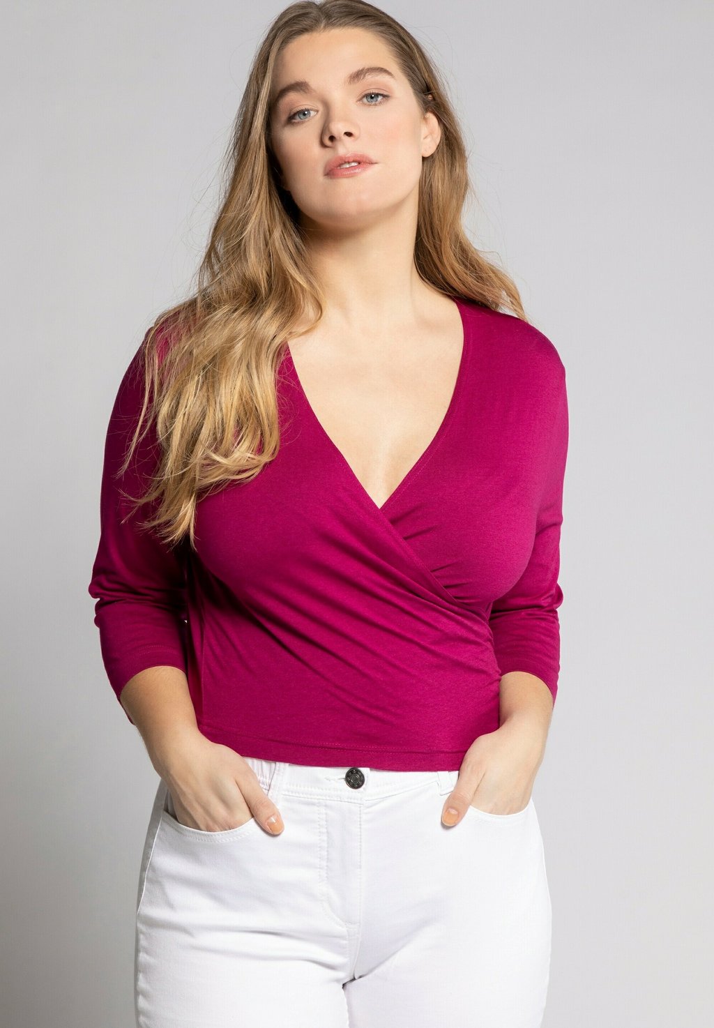 

Кардиган BOLERO Ulla Popken, темно-красный