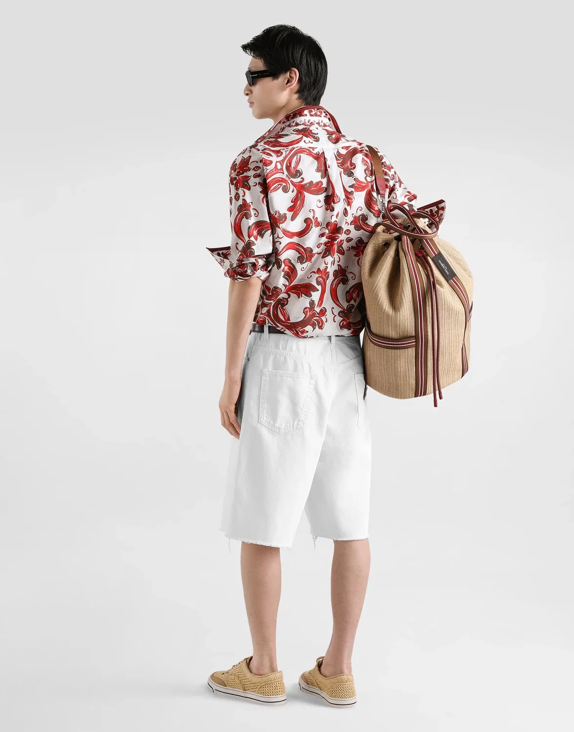 Хлопковая майка с нашивкой DOLCE & GABBANA, красный — фото 3