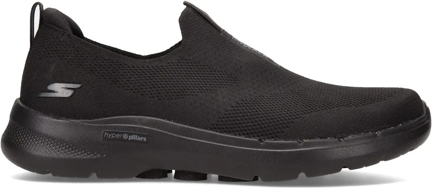 Мужские прогулочные кроссовки Skechers Go Walk Outdoor Andes, черные, текстильные — фото 4