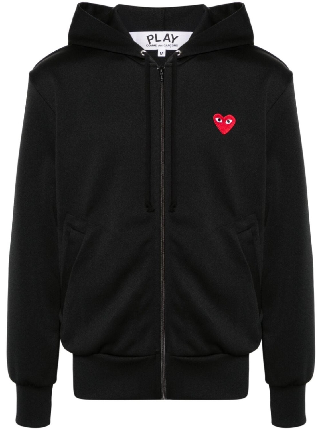 

Comme Des Garçons Play худи на молнии с вышивкой, черный