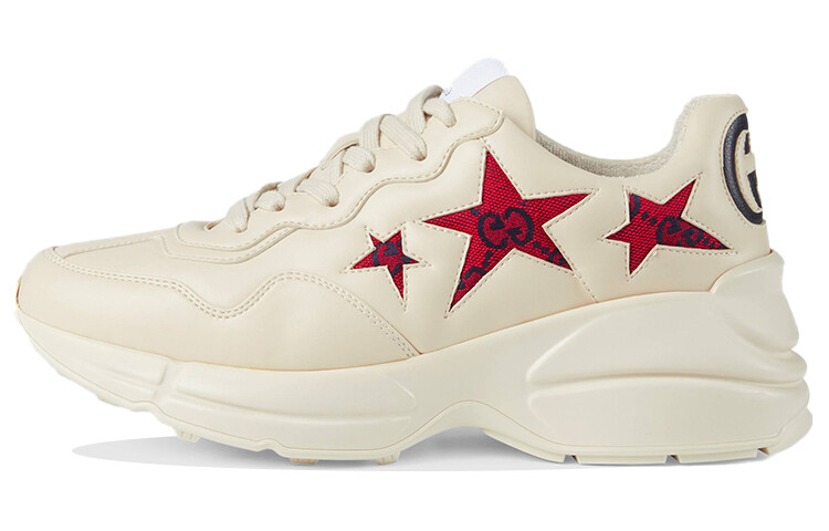 Кроссовки GUCCI Rhyton Chunky Sneakers Women's Low-Top Ivory White