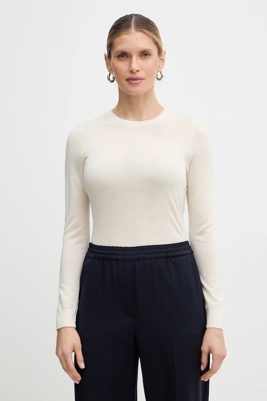 

Шерстяной свитер ферпина BOSS, бежевый