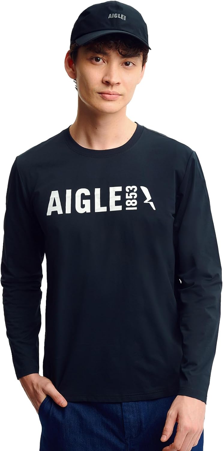 

Футболка Eggl RP Casual с длинными рукавами и логотипом, защищающая от УФ-излучения Aigle, черный