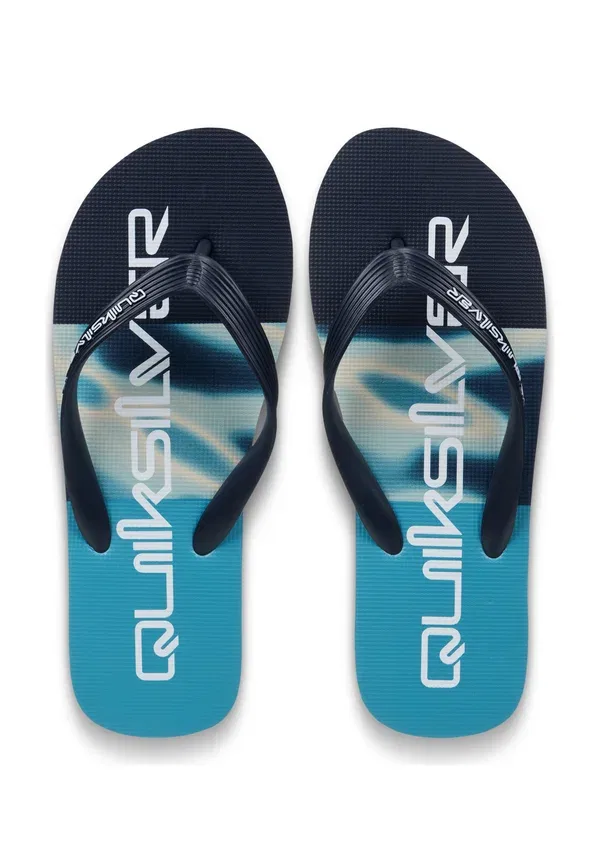 Мужские пляжные тапки Quiksilver Molokai stripe pool shoes, черный — фото 2