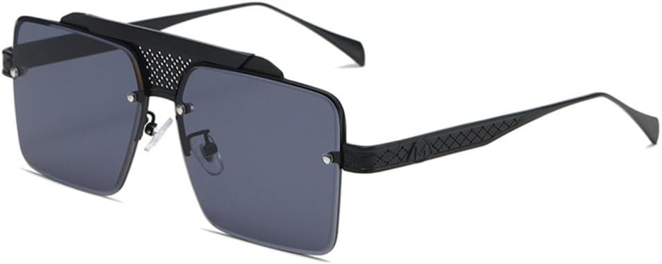 

Винтажные большие квадратные солнцезащитные очки MUTYNE для женщин и мужчин, роскошные очки большого размера в металлической оправе, модные и стильные, в стиле уличной моды, C2