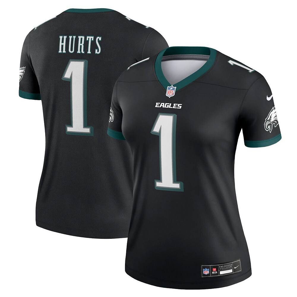

Женская черная майка Nike Jalen Hurts Philadelphia Eagles Legend, цвет Eag Black