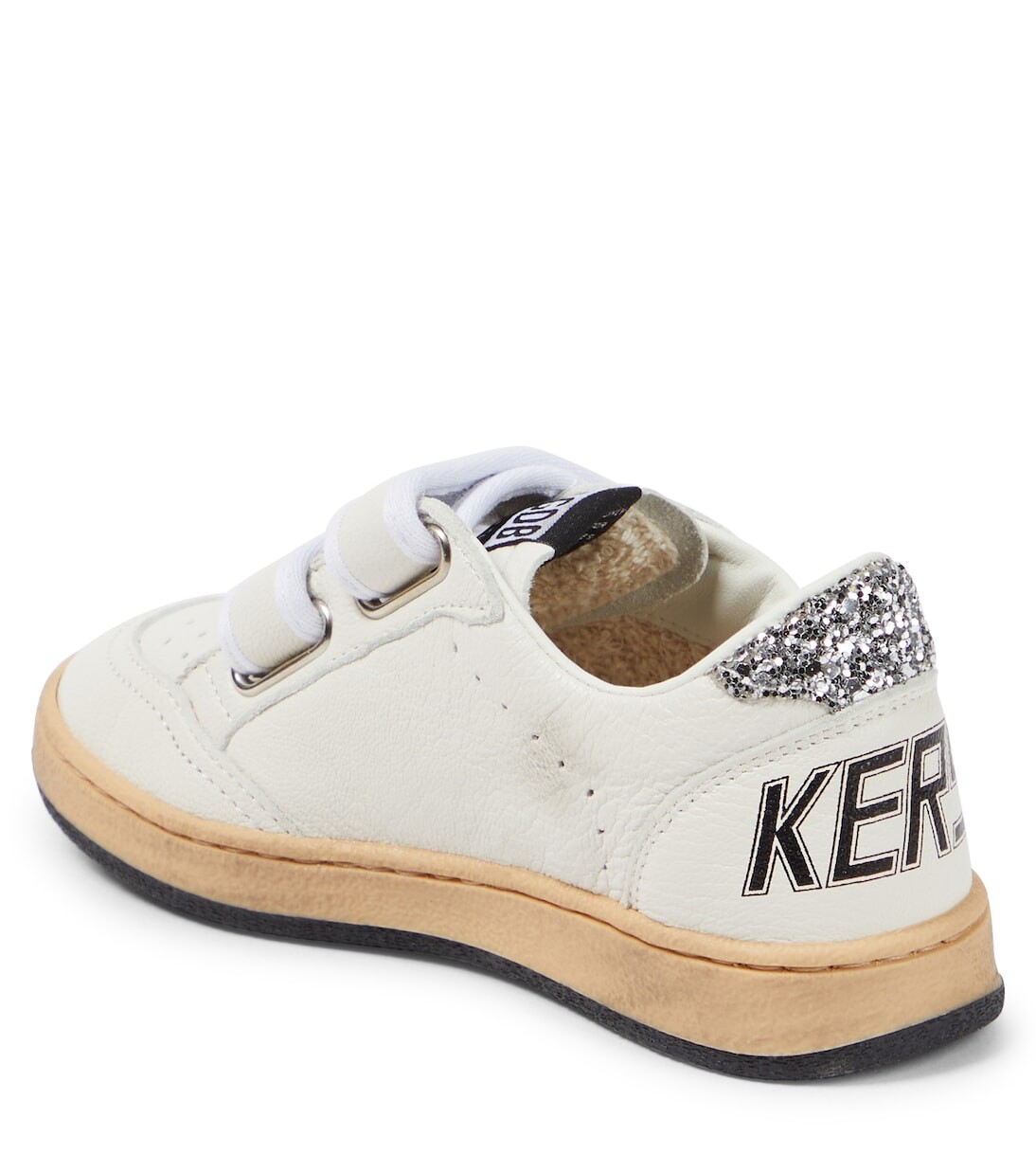 Кроссовки ball star из кожи с блестками Golden Goose, белый — фото 2