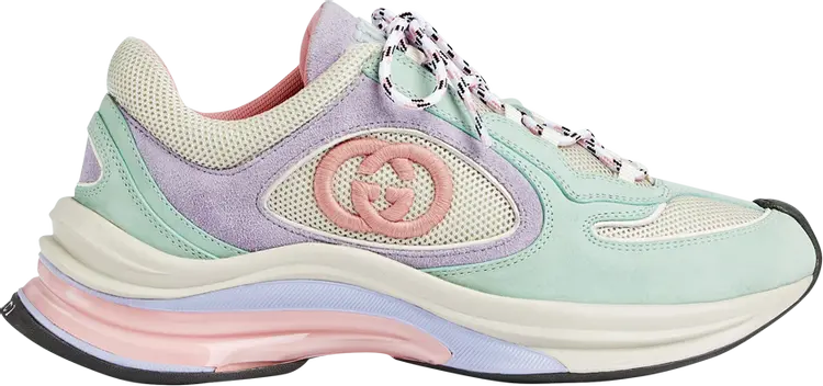 Кроссовки Gucci Wmns Run Sneaker 'Turquoise Lilac', разноцветный