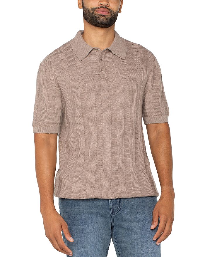 

Короткий рукав Поло Свитер Liverpool Los Angeles, коричневый/бежевый