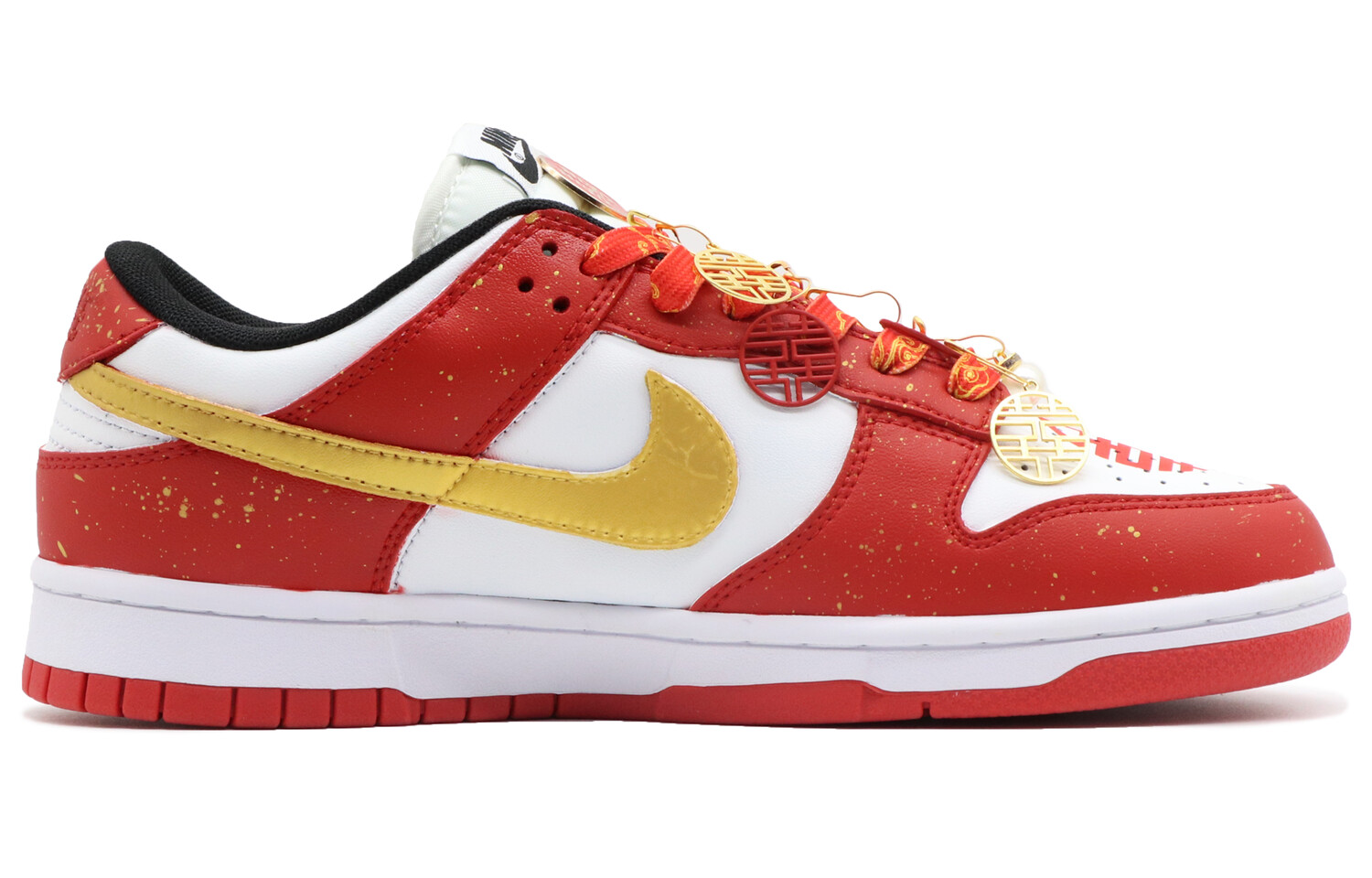 

Кроссовки Nike Dunk Skateboard Shoes Unisex Low-Top Red/Gold