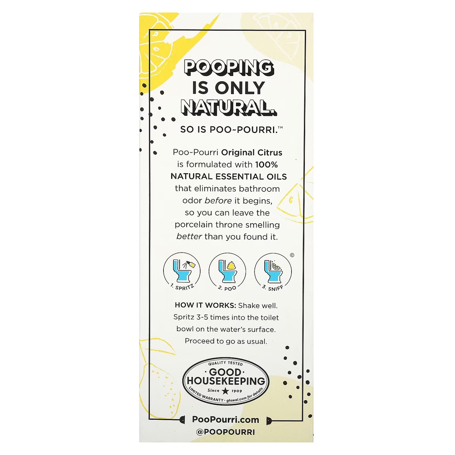 Спрей для туалета Poo-Pourri оригинальный цитрус, 59 мл — фото 3