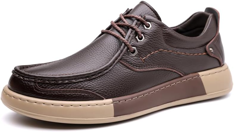 

Мужские осенние черные кожаные туфли - дышащие кроссовки с толстой подошвой, стильные, повседневные и спортивные, и легкие Sfxlucart