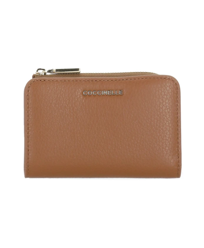 

Мягкий металлический кошелек Coccinelle, коричневый