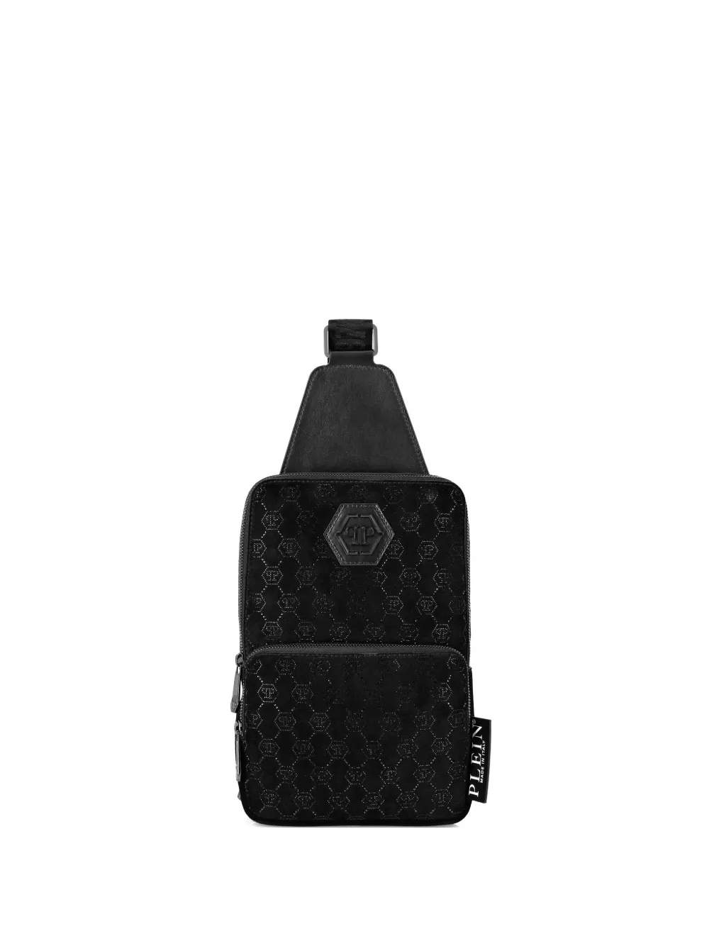

Сумка-мессенджер с монограммой Philipp Plein, черный