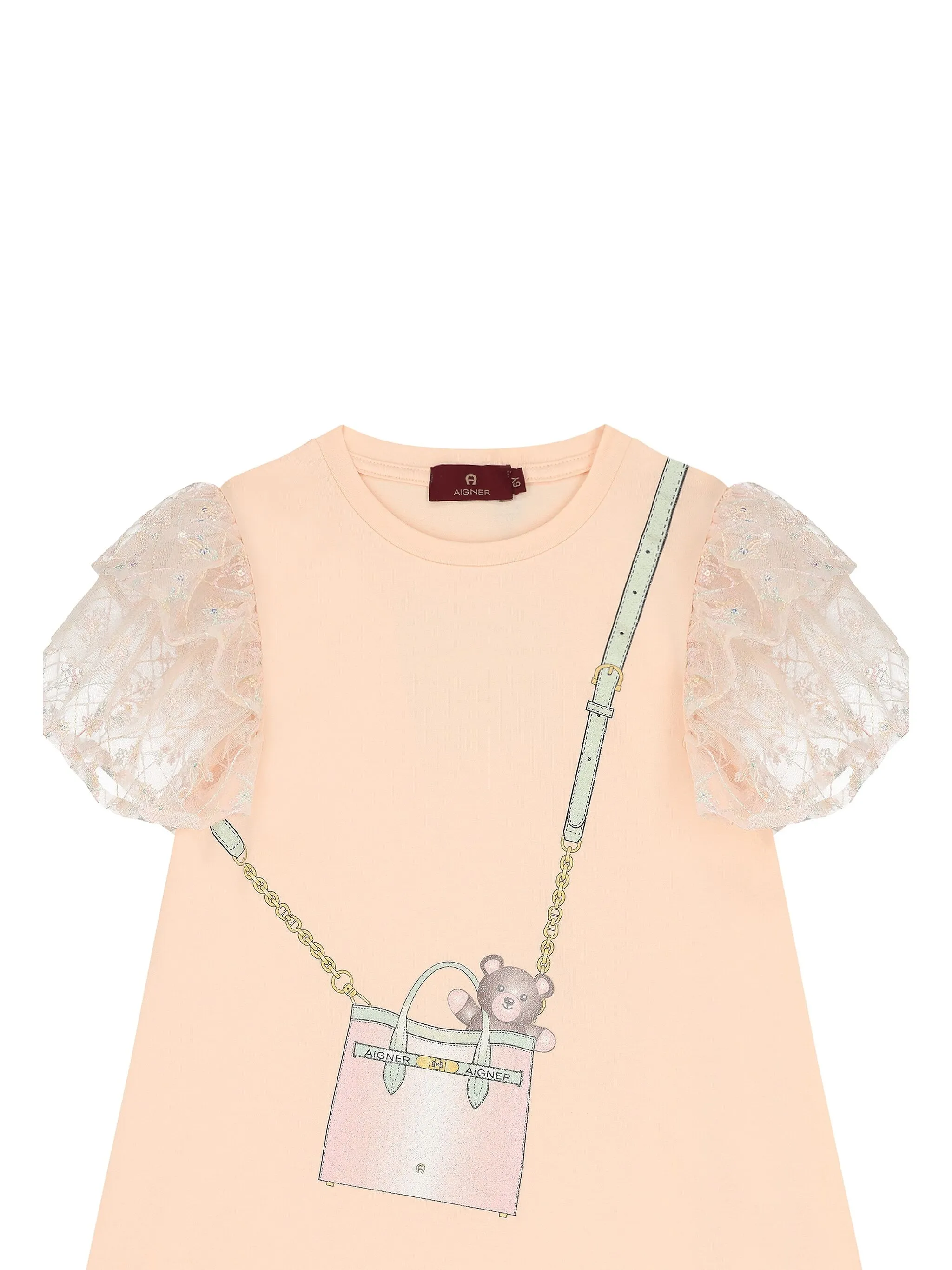 Платье с принтом Aigner Kids, розовый — фото 3