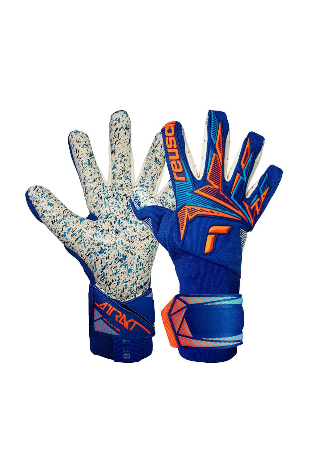 

REUSCH Атлетические перчатки 'Attrakt Freegel Fusion Goaliator' в синем цвете