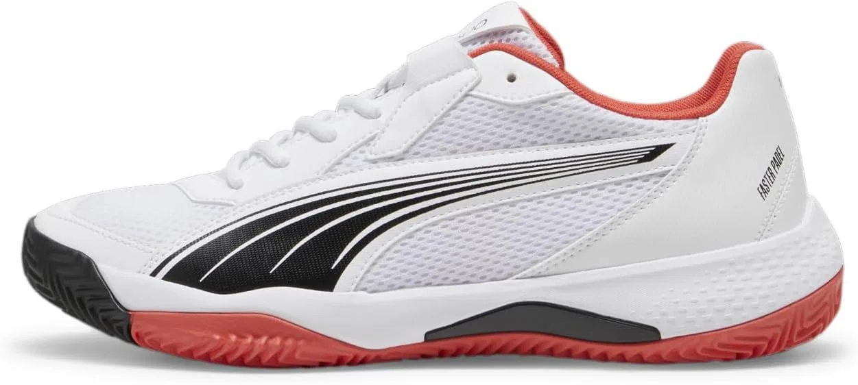 Мужские кроссовки для пиклбола PUMA Nova Court, Puma White Puma Black Active Red