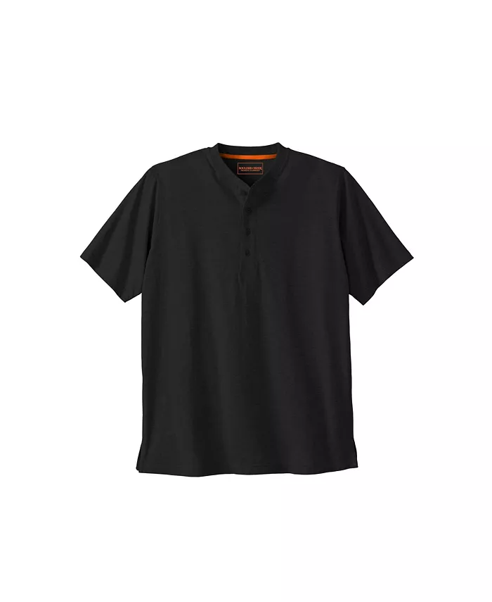 

Футболка-хенли с коротким рукавом Big & Tall by KingSize Heavyweight Boulder Creek, черный