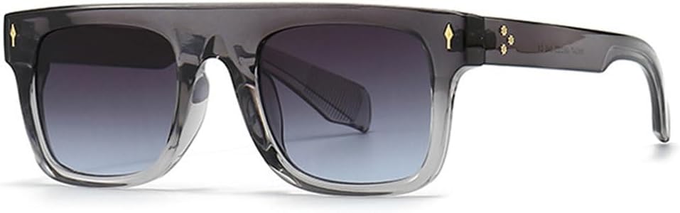 

Солнцезащитные очки MUTYNE Retro Rivets для мужчин, модные панк-очки с градиентным переходом цвета, защита от УФ-излучения UV400 для женщин, зеленые солнцезащитные очки, Gray Gray Blue