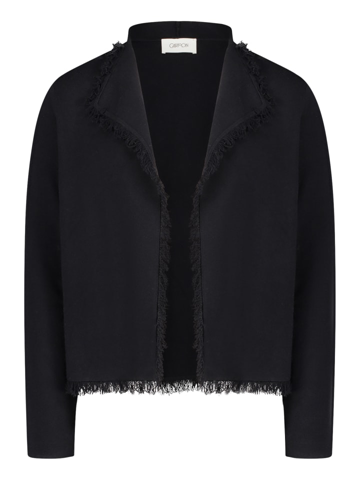 

Черный вязаный кардиган с бахромой CARTOON