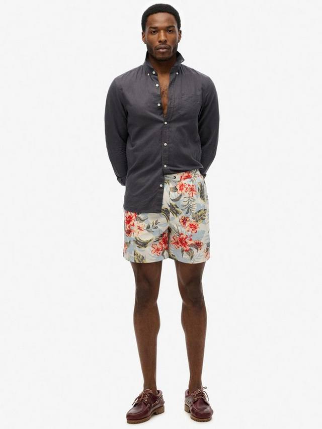 

Шорты для плавания с гавайским принтом 17 дюймов Superdry, цвет Aloha Shadow