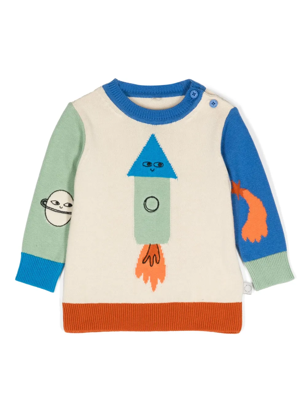 

Джемпер с вышивкой Stella McCartney Kids, нейтральный