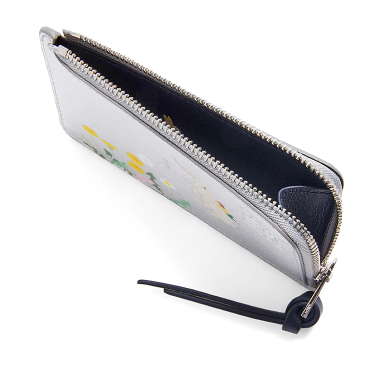 LOEWE Suna Fujita Collaboration Кардхолдер из кожи Nappa Cow для женщин, серебристый — фото 3