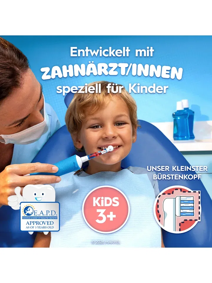 Электрическая зубная щетка Spiderman Oral-B голубой — фото 4
