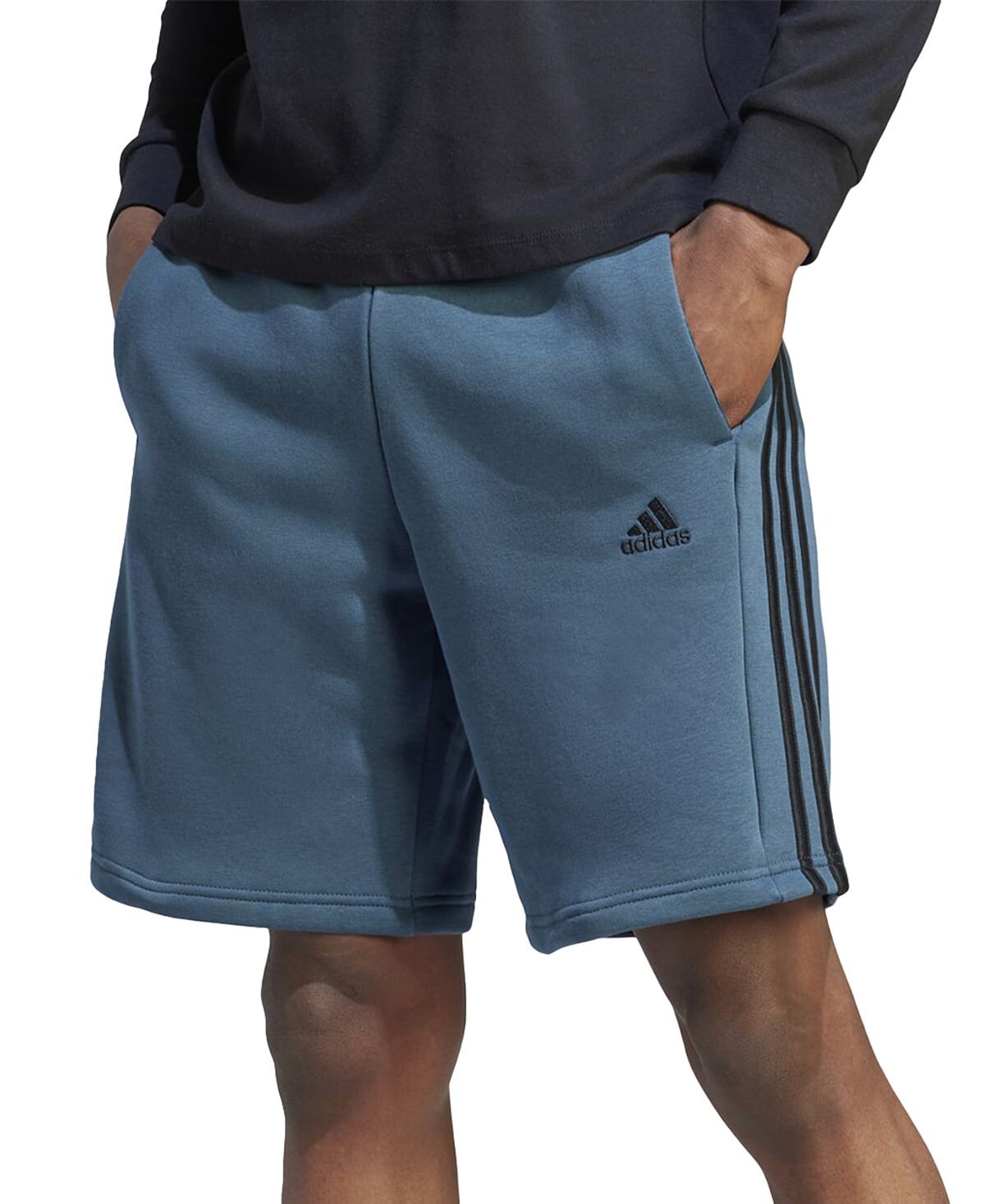 

Мужские флисовые шорты с тремя полосками шириной 10 дюймов adidas