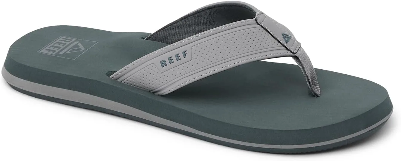 Мужские шлепанцы REEF Layback с поддержкой свода стопы, водостойкие, серый — фото 2