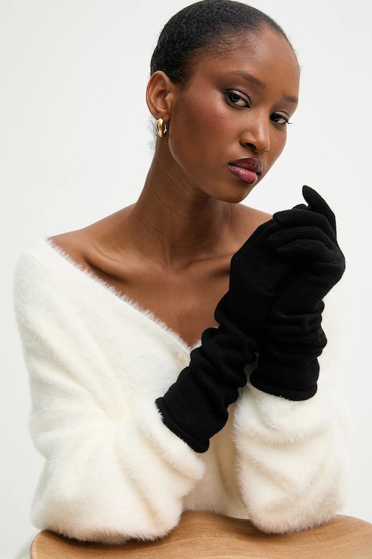 

Перчатки с шерстью Answear.Lab, черный