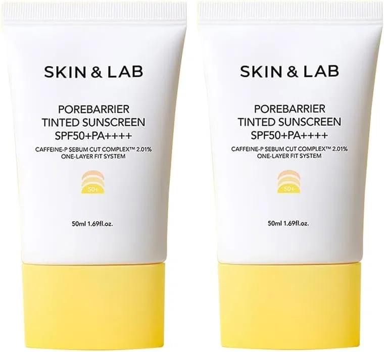 Солнцезащитный крем Skin&Lab Pore Barrier Tinted Sunscreen, 50 мл, набор 2 шт
