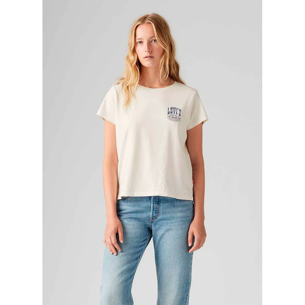 

Футболка с коротким рукавом Levi's Graphic Boxy, бежевый