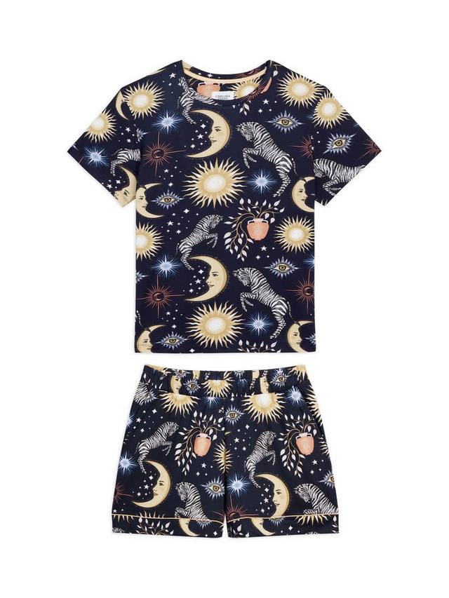 

Комплект пижамы Celestial Zebra Shorty Chelsea Peers, Navy
