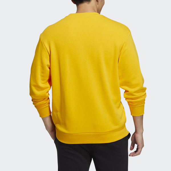 Толстовка Men's adidas neo Funny Printing Round Neck Sports Pullover Yellow, желтый — фото 3