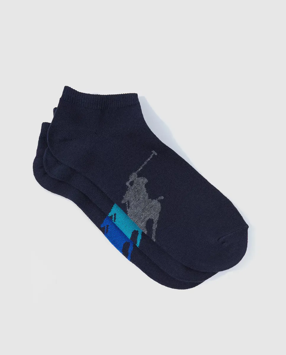

Комплект из трех мужских носков до щиколотки Polo Ralph Lauren, темно-синий