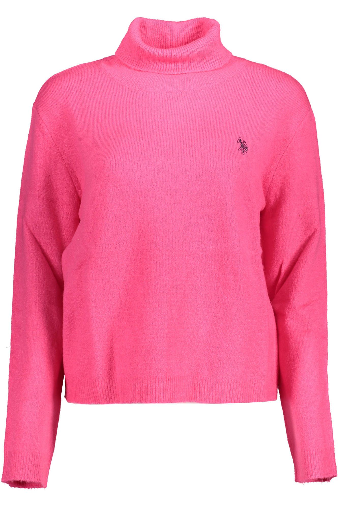 

Розовый акриловый женский свитер U.S. Polo Assn.