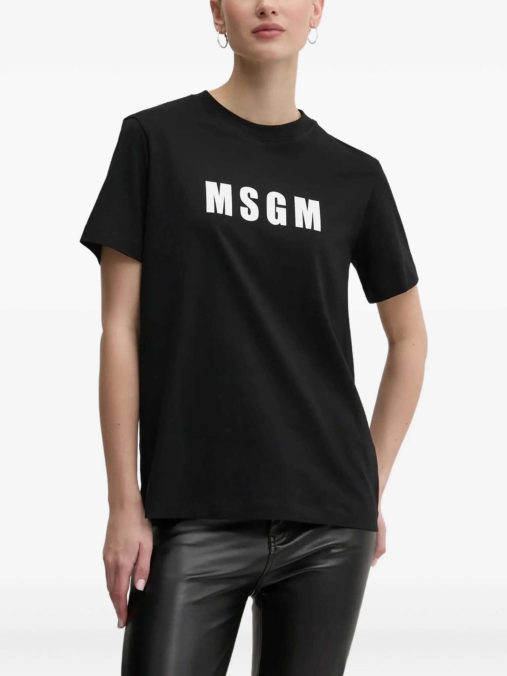 

Футболка с логотипом Msgm, черный