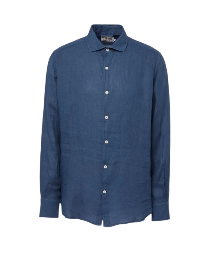 

Зеленая рубашка приталенного кроя, модель pamp001 Mc2 Saint Barth, синий