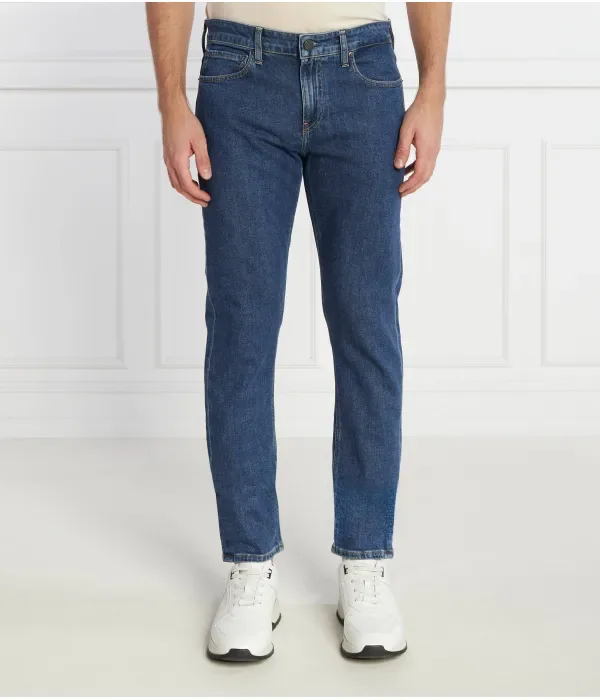 Узкие джинсы среднего синего цвета slim fit Calvin Klein, синий