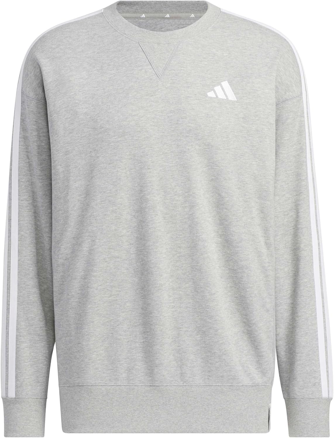 Мужская толстовка Adidas ESS+ JUP87 с тремя полосками, серый