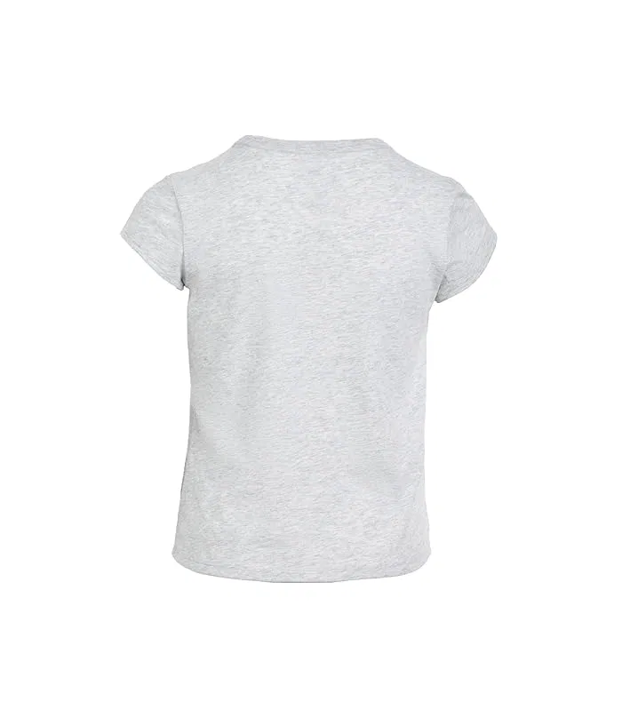 Детский комплект с футболкой и шортами Cap Sleeve Heather Tee & Woven Shorts Set Adidas Kids, Pure Ruby — фото 2