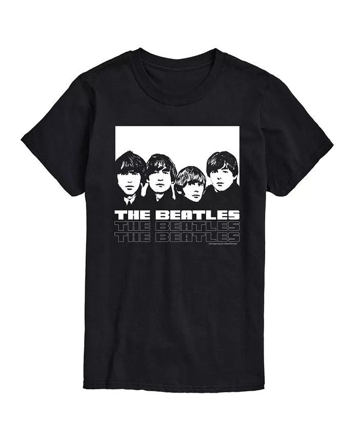 

Мужская футболка с коротким рукавом The Beatles Group AIRWAVES, черный