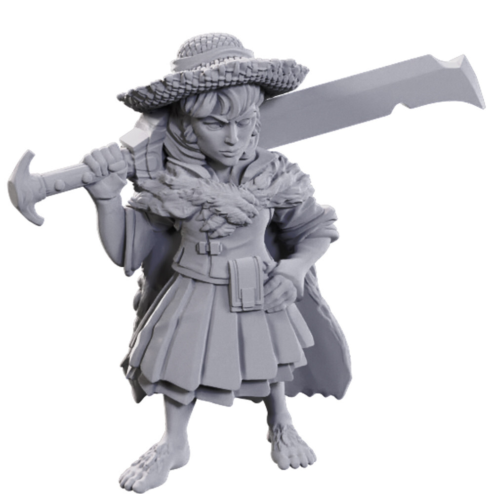 

Миниатюра WizKids/NECA Pathfinder Battles Deep Cuts Unpainted Minis: W23 Female Halfling Magus (Low Level)