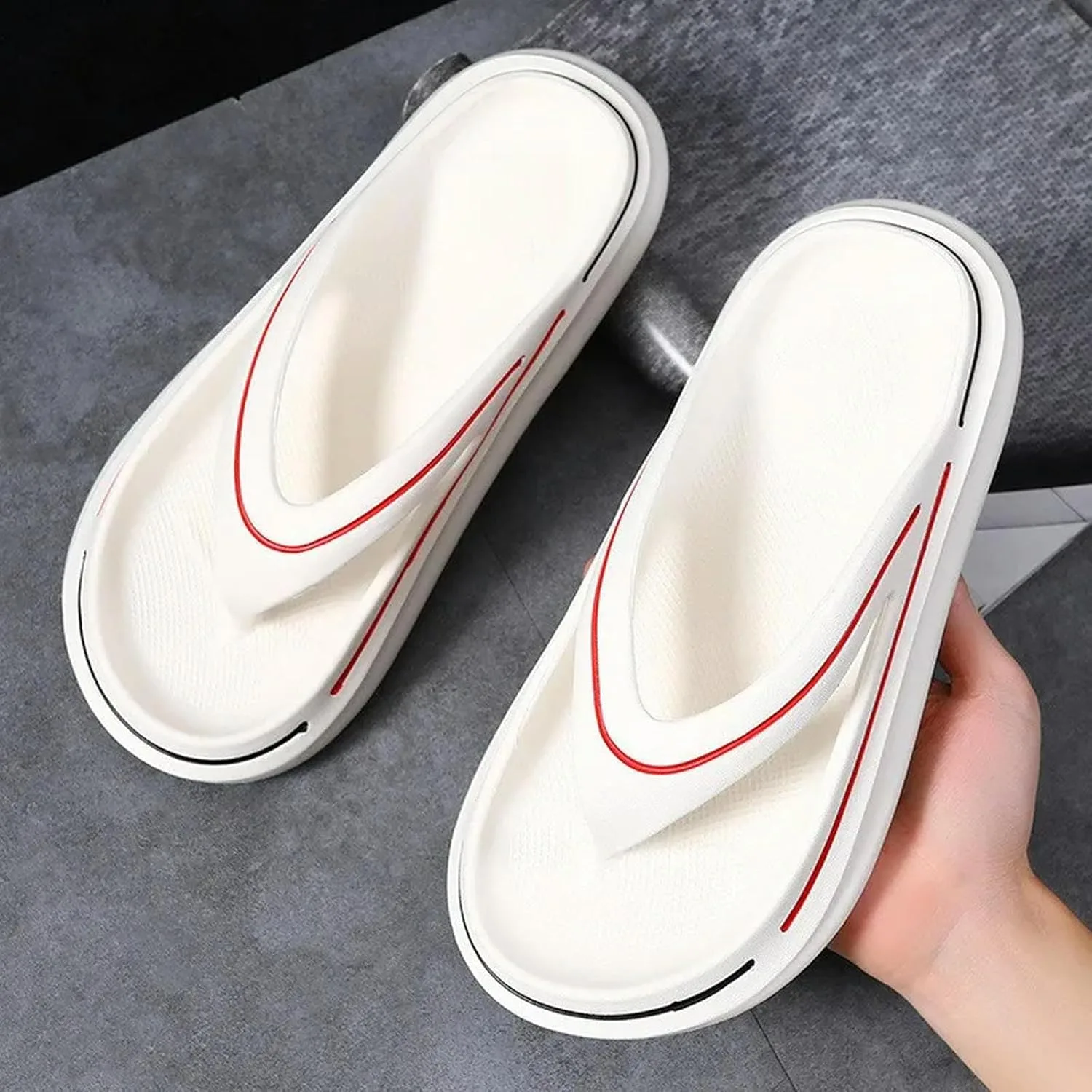 Сандалии мужские Cloud Slippers Shoes Шлепанцы с ортопедическими застежками для пальцев и ног, поддерживающие свода стопы, пляжные сандалии Hhnnl, черный — фото 3