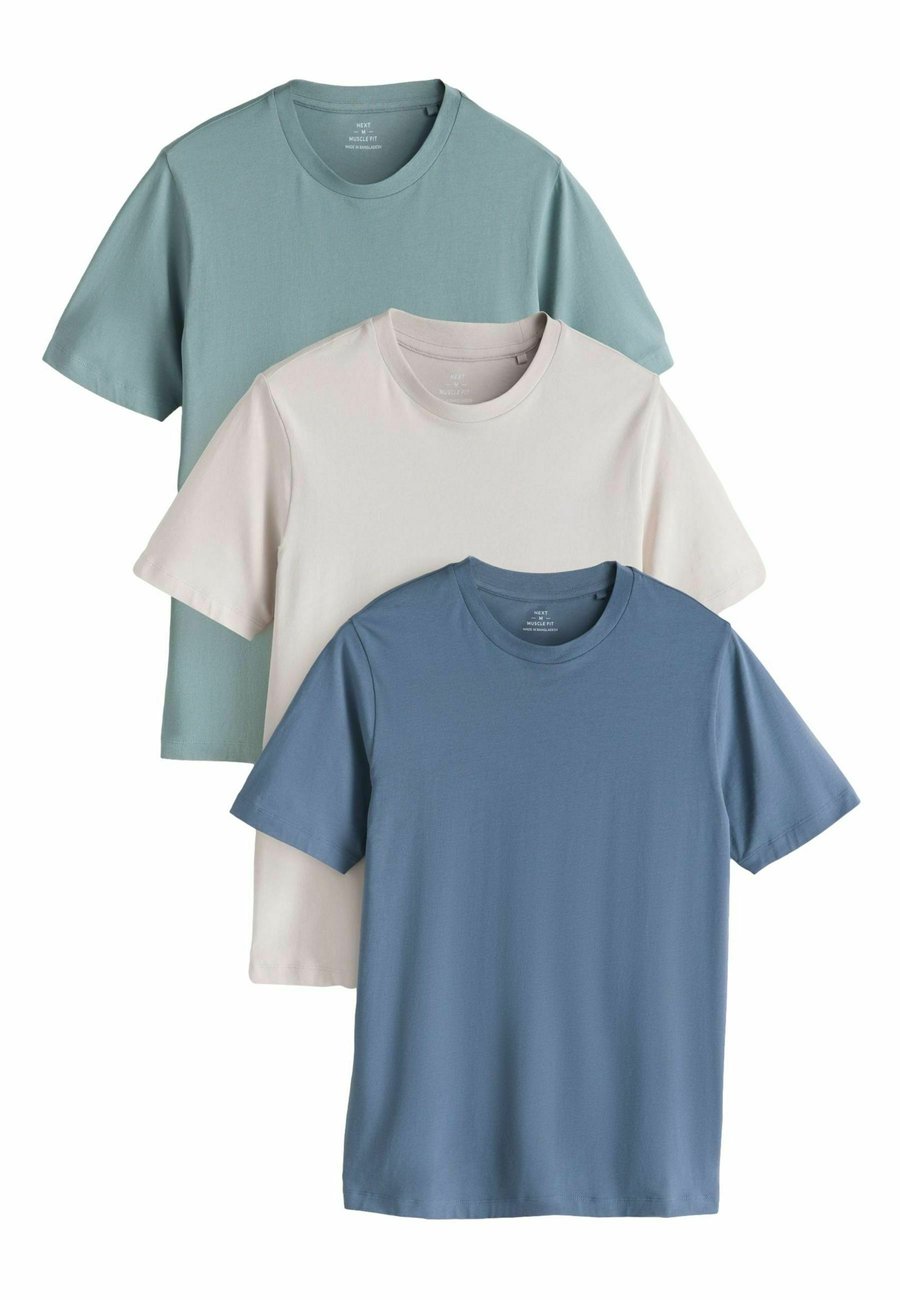 

Футболка Next MUSCLE FIT ESSENTIAL 3 PACK , Blue Ecru White Green/Off-White, Белый, Футболка Next MUSCLE FIT ESSENTIAL 3 PACK , Blue Ecru White Green/Off-White