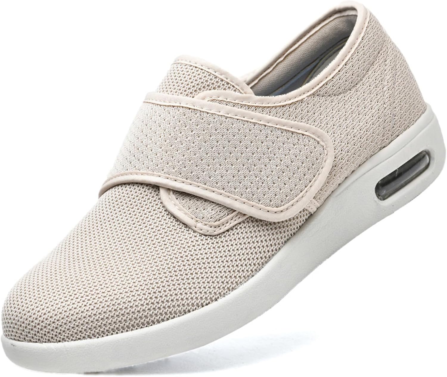 

Мужские диабетические кроссовки JBTNBX с широкой полнотой, регулируемой застежкой, легкие и дышащие, для ходьбы, предназначенные для пожилых людей, при отеках, подошвенном фасците и опухших ногах, бежевый